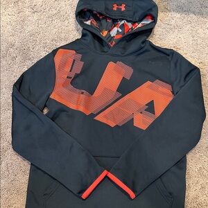 Under Armour Men's Black Hoodie with Red Accents